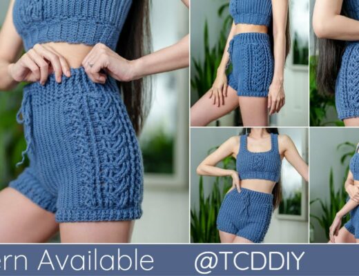 How to Crochet: Cable Stitch Shorts | Pattern & Tutorial DIY