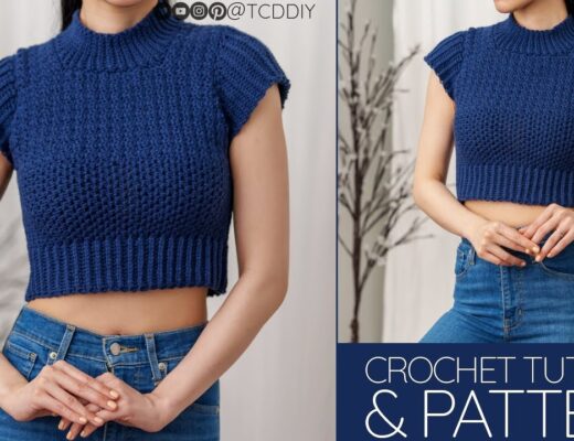 How to Crochet: Mock Neck T Shirt | Pattern & Tutorial DIY